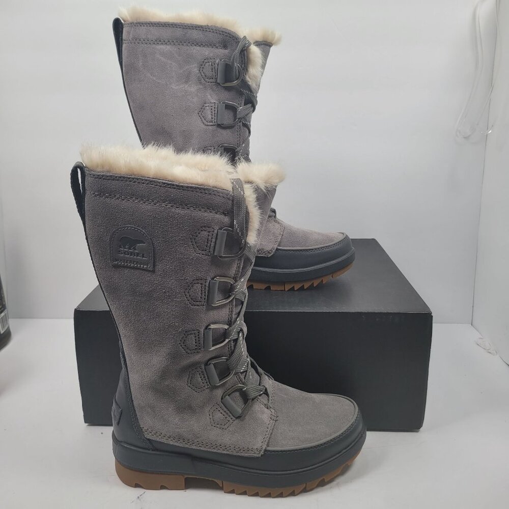 Sorel Tivoli IV Tall WP Women's Gray Waterproof Boots NL3426-052 US Size 6 NWB